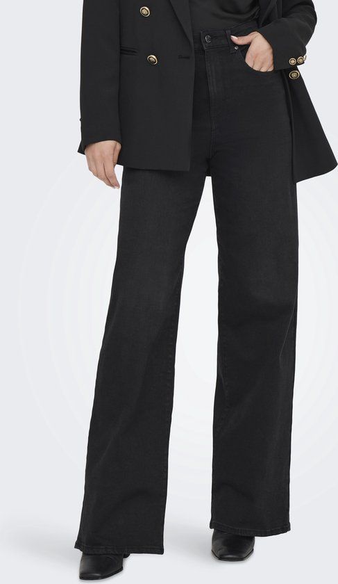 ONLY High Waist Wide Leg Jeans ONLHOPE Black Denim