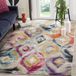 Rechthoekig SAFAVIEH Rechthoekig tapijt voor binnen, boho-chic, geweven, collectie Monaco, MNC242, meerkleurig, 122 x 170 cm, voor woonkamer, slaapkamer of andere binnenruimtes.