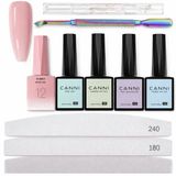 Canni Rubberbase Set 10-delig HEMA-vrij TPO-vrij Rubber Base Coat Gellak 12 ml Vegan Dermatologisch Getest