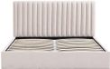 Vente-unique Lit avec rangement tissu beige 160 x 200 cm