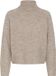Kaffe KAerin Pull à col roulé Femme - Desert Taupe Melange