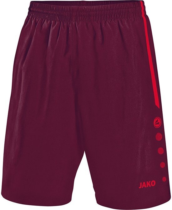 JAKO - Shorts Turin - bordeaux/rood - Maat XXL