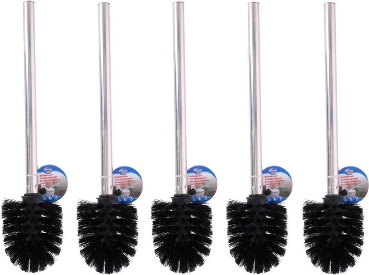 Gerim Voordeelset RVS toiletborstels - 5 stuks - 35 cm
