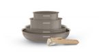 Arthur Martin AM9192 Pannenset 5-delig Keramische anti-aanbak Taupe Aluminium