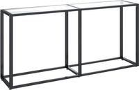 vidaXL Wandtafel 160x35x75,5 cm gehard glas transparant