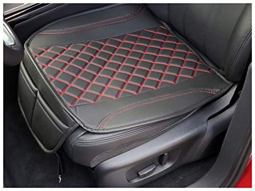 Maat BREMER SITZBEZÜGE Maat stoelhoezen voor autostoelen compatibel met Subaru Levorg 2015 bestuurder en bijrijder hoezen stoelbeschermer stoelbekleding FB:OT402 (zwart/rode naad)