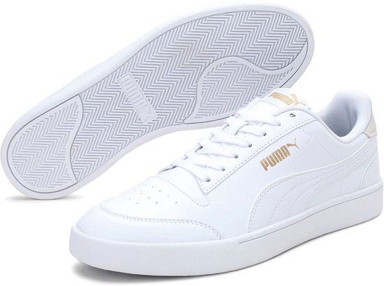 Puma Shuffle Sneakers Dames Wit/Goud Maat 38.5