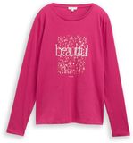 Tom Tailor - Shirt met lange mouwen en print - Maat XXXL - cherry granita