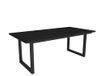 Skraut Home - Eettafel, 10 personen, 200, robuust en stabiel dankzij zijn structuur en stabiele poten, ideaal voor familiefeesten, zwart, industriële stijl