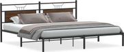 Maison Exclusive - Cadre de lit sans matelas, marron, aspect chêne, 193x203 cm