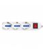 Vultech MU-02 power uitbreiding 1,5 m 9 AC-uitgang(en) Binnen Wit
