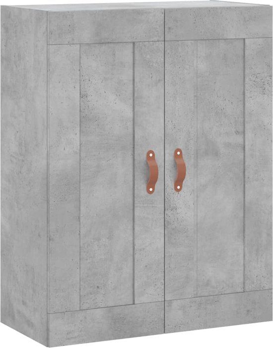 vidaXL Wandkast 69,5x34x90 cm bewerkt hout betongrijs