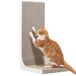 Gimars L-vormige krabpaal voor katten, 58 cm, wit