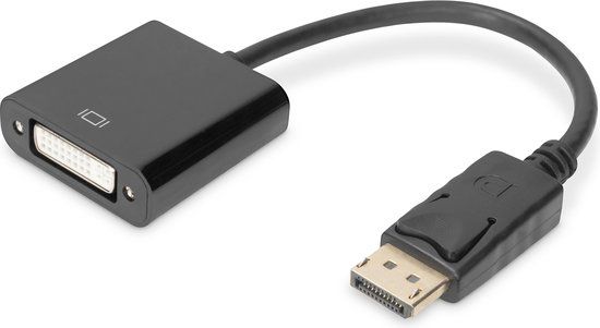 Digitus DisplayPort naar DVI-I Adapter Kabel - 0.15m - Zwart