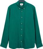 s.Oliver Chemise Vert pin XL Coton Manches longues Col classique Coupe droite Uni