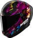 Nolan X-804 RS Ultra Carbon Chicane 380, casque intégral, couleur: Rouge Foncé/Rouge/Fuchsia/Jaune, taille: S