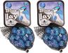 Don Juan Speelgoed knikkers Blue Jay - 42x - 21 stuks - knikkerset voor kinderen - glas - 2 formaten