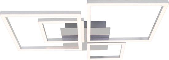 Briloner Leuchten FRAME LED Plafondlamp - 48W - Dimbaar - Chroom Zilver