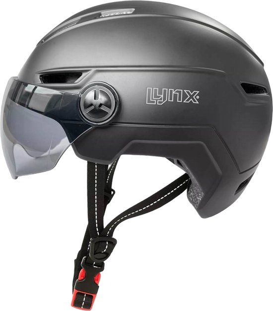 Lynx Speed Pedelec Helm Visor Pro - Zwart - Maat L - Fietshelm