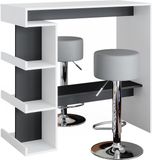 Vicco Dana Bartafel set – 108 x 50 cm met 2 barkrukken Wit