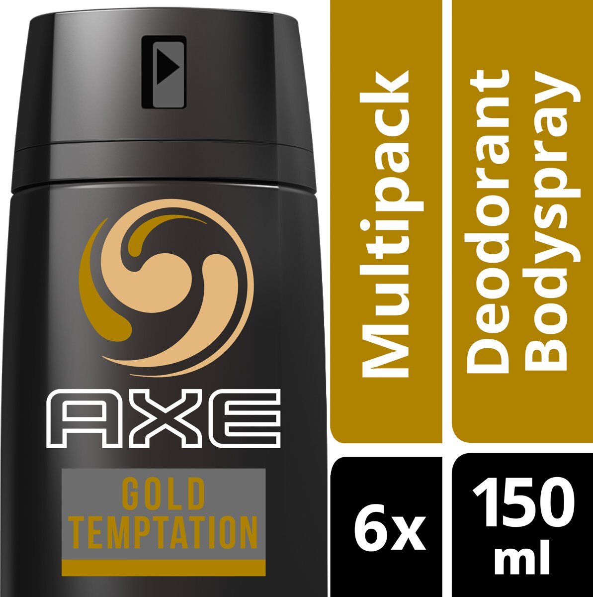 AXE Gold Temptation For Men - 150 ml - Deodorant Spray - 6 stuks - Voordeelverpakking