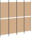 vidaXL Paravent beige 200 x 200 cm tissu