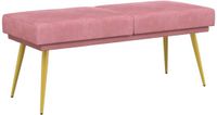 vidaXL Dubbel-laags bank Roze 120 x 45 x 46 cm fluweel