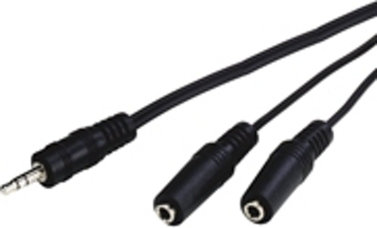 Wentronic AVK 317-020 0.2m 0.2m 3.5mm Zwart audio kabel
