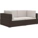 Maison Exclusive Fauteuils d'angle lot de 2 avec coussins résine tressée marron