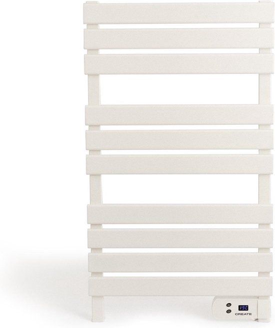 CREATE - Elektrische handdoekverwarmer voor wandmontage 500W - Wit - Handdoekrek