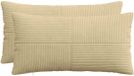 vidaXL - Kussensloop - 2 stuks - ALMELO - Grijs Groen - 40 x 70 cm - Katoensatijn