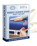 RUBBER HUGGER Lakenhouderband, kingsize matras, lakenhouder voor hoeken, elastische beddengoedhouderband om lakens op het bed te houden, 1 riem voor verstelbare matrassen inbegrepen, groot formaat