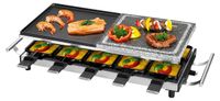 OEM Raclette-grill 2-in-1 voor 10 personen, 1700 watt, roestvrij staal
