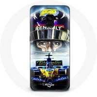 Maniacase Hoesje voor Samsung Galaxy A8 Plus Formule 1 Fernando Alonso Díaz Spaanse F1 autocoureur