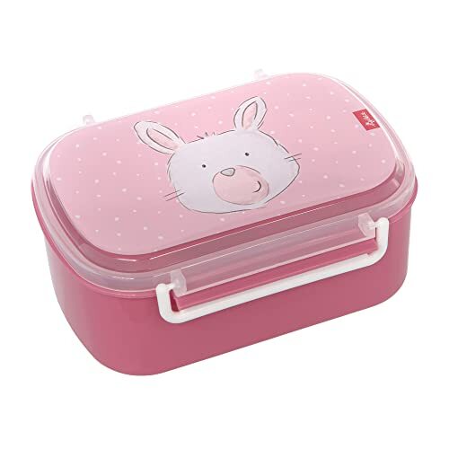 Sigikid 25179 broodtrommel haas broodtrommel BPA-vrij meisjes lunchbox aanbevolen vanaf 2 jaar roze/roze