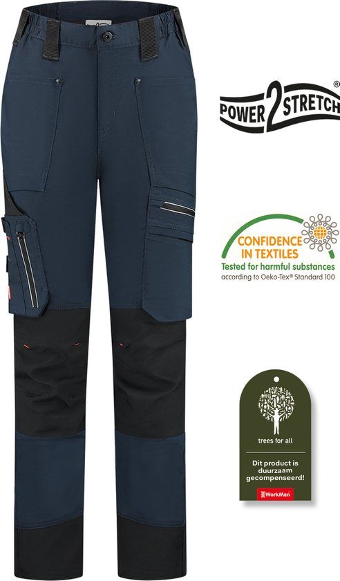 Workman 90251 STRETCH Worker P2S Ladies Navy / Black (36/32)