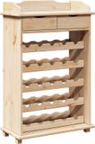 vidaXL Casier à vin Naturel Pin massif 58 x 28 x 90 cm