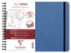 Clairefontaine 782464C Nomaddict (ex Age Bag) Spiraalschrift Afscheurbare Strook My.Notes Blauw - B5 horizontaal 25x19 cm - 120 Uitscheurbare Pagina's Gelijnd - Wit Papier 90 g - Omslag Karton