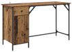 vidaXL Bureau, gerecycled hout, 131 x 48 x 75 cm, houtvezel