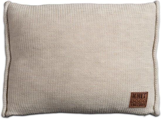 Knit Factory Uni Kussen 60x40 Beige - Beige