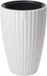 Form Plastic Plantenpot/bloempot Mika - kunststof - wit - D40 x H58 cm - met binnenpot - rond