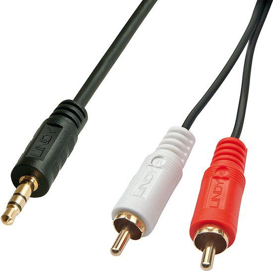 LINDY 35680 Audio Jack to RCA Cable - 1m