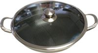 Cheffinger Wokpan met Deksel - 36cm - RVS - Honingraat - Inductie