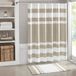 Madison Park Spa wafel-douchegordijn, stof met 3M Scotchgard vochtregulatie, moderne woondecoratie, standaard, 182,9 x 182,9 cm, taupe