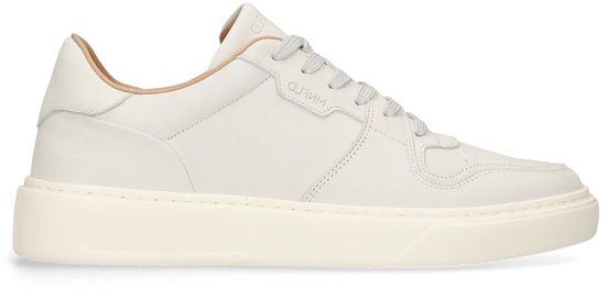 Manfield - Heren - Off white nubuck sneakers - Maat 42