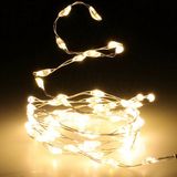 Lumineo Christmas Decoration Draadverlichting - Zilver - 132 LED's - Wit - Op Batterijen - 200 cm