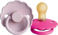 Frigg Daisy Fopspeen - 0-6 mnd (2 stuks) - Lila/Fuchsia