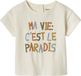 Vertbaudet Baby-T-shirt "paradis" korte mouwen ecru