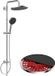Unyqoos® Chroom douchesysteem met zelfreinigende ronde douche de pluie et douche à main