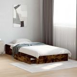 Maison Exclusive - Lit cadre avec rangement avec tiroir Chêne fumé 80 x 200 cm